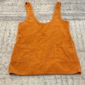 Forever 21 Corduroy Tank Top - Rust Orange